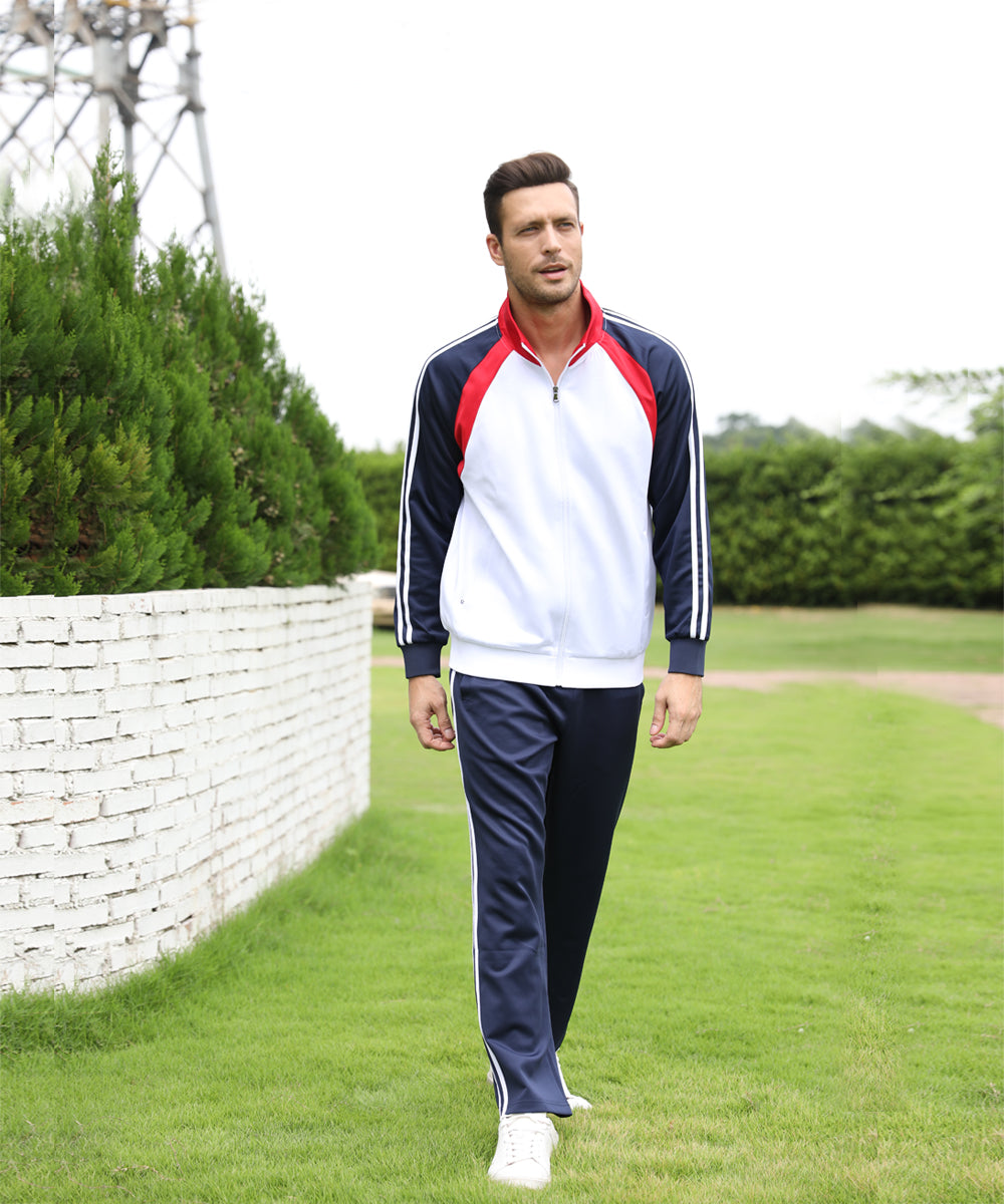 Men's Sports Tracksuits Set 2 Piece Athletic Workout Full-Zip